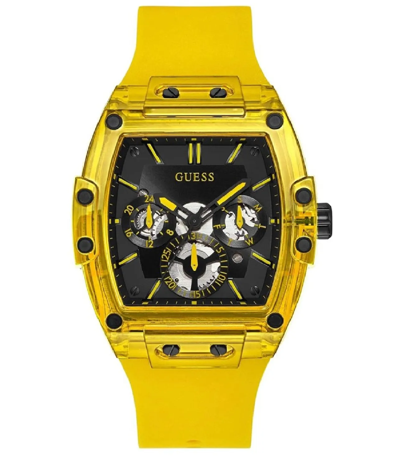 Reloj Guess Phoenix Hombre Amarillo Negro Ref.GW0203G6